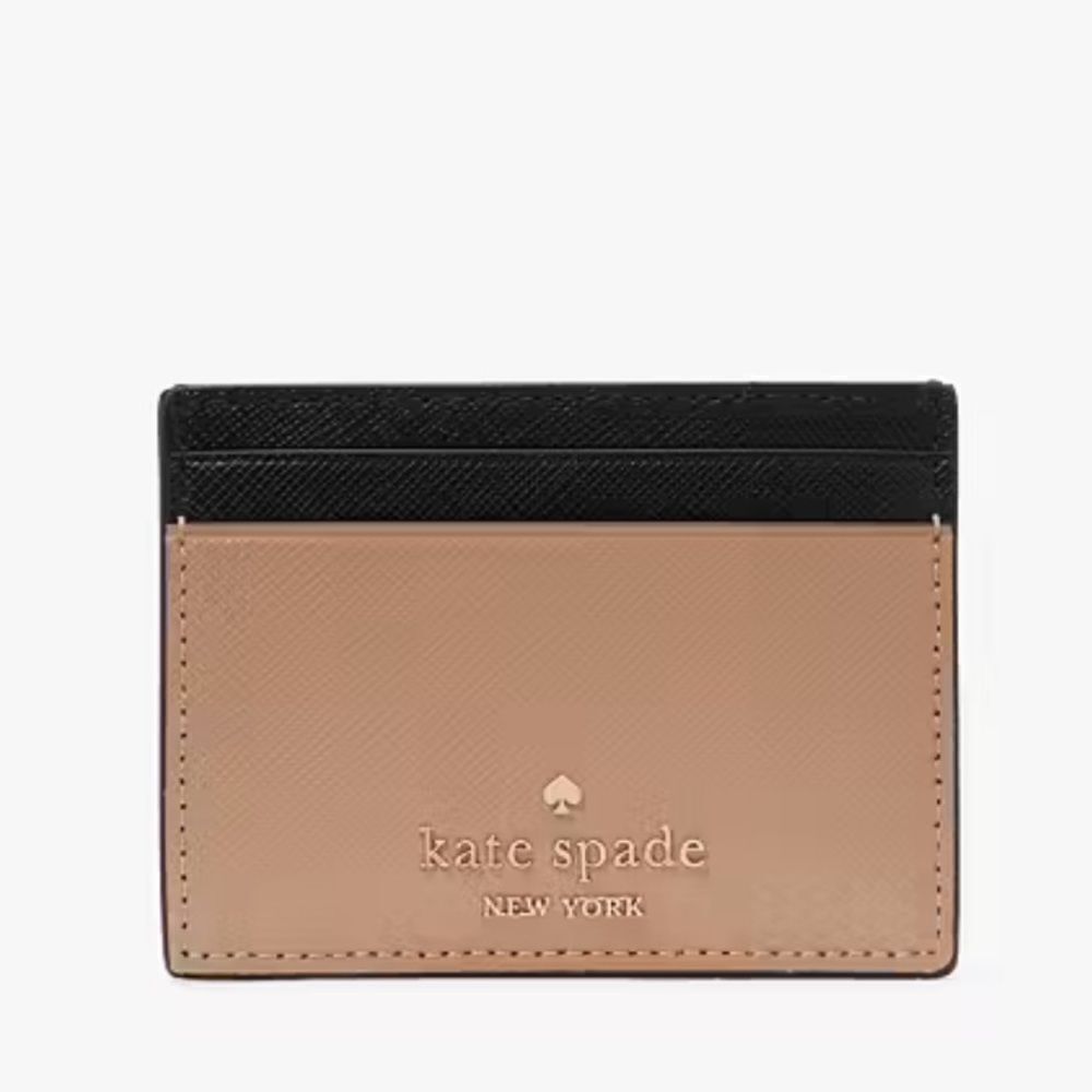 Kate Spade ♠️ Madison Small Slim Card Holder Toasted Hazelnut Multi 
NWT